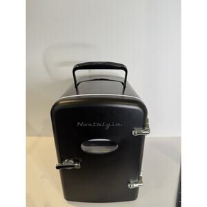 Nostalgia Retro 6-Can Mini Fridge Black NR6RRRBK Cooler Warmer w/ Cords